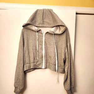 Cropped Grey hoodie